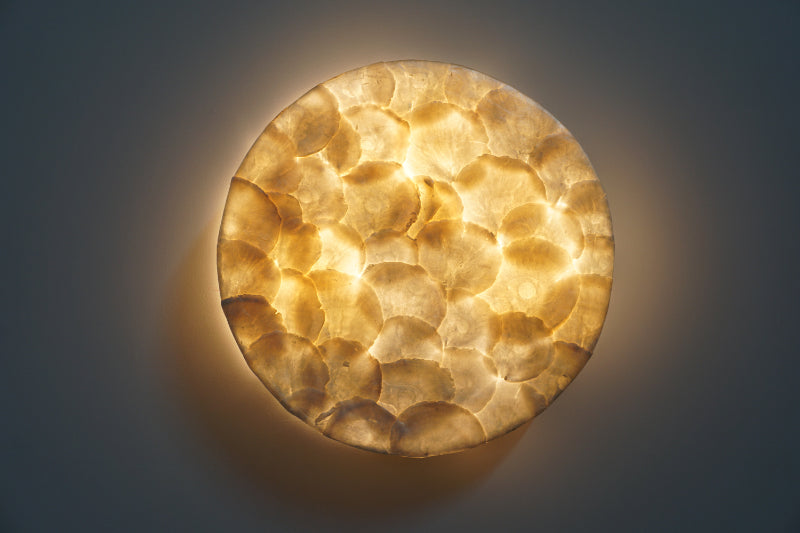 Exquisite WandLampen auch als DeckenLampen mit Capiz-Muschelmuster – In 6 Größen erhältlich
