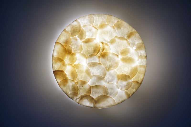 Exquisite WandLampen auch als DeckenLampen mit Capiz-Muschelmuster – In 6 Größen erhältlich