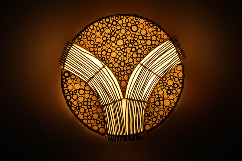 Exklusive Lampen mit Capiz-Stäbchen-Ring-V-Muster – In 6 Größen erhältlich