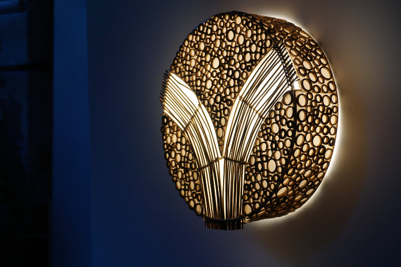 Exklusive Lampen mit Capiz-Stäbchen-Ring-V-Muster – In 6 Größen erhältlich