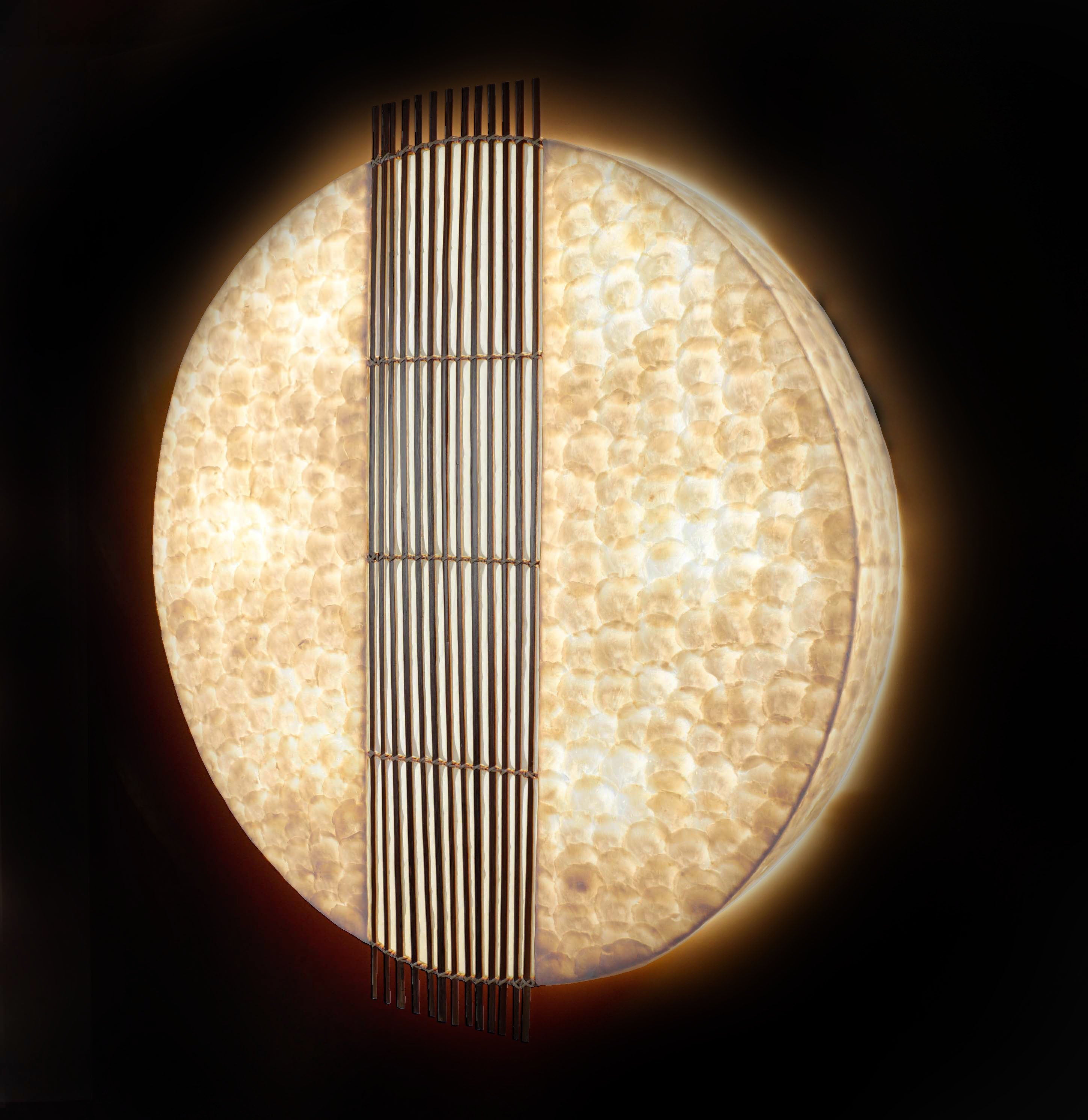 Exquisite Lampen mit Capiz-Stäbchenmuster – In 6 Größen erhältlich