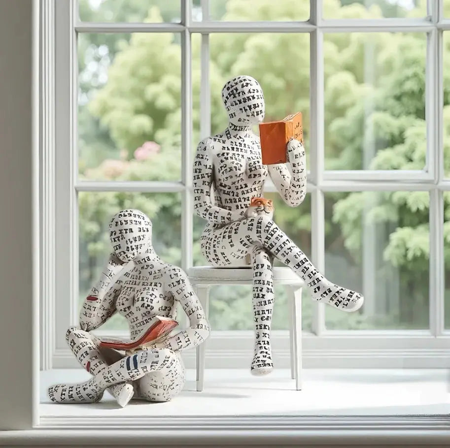 Scholar-Schreibtischdekoration Kunstharz - Kreative Büro-Deko für Bücherregal & Schreibtisch wunderweltdeko