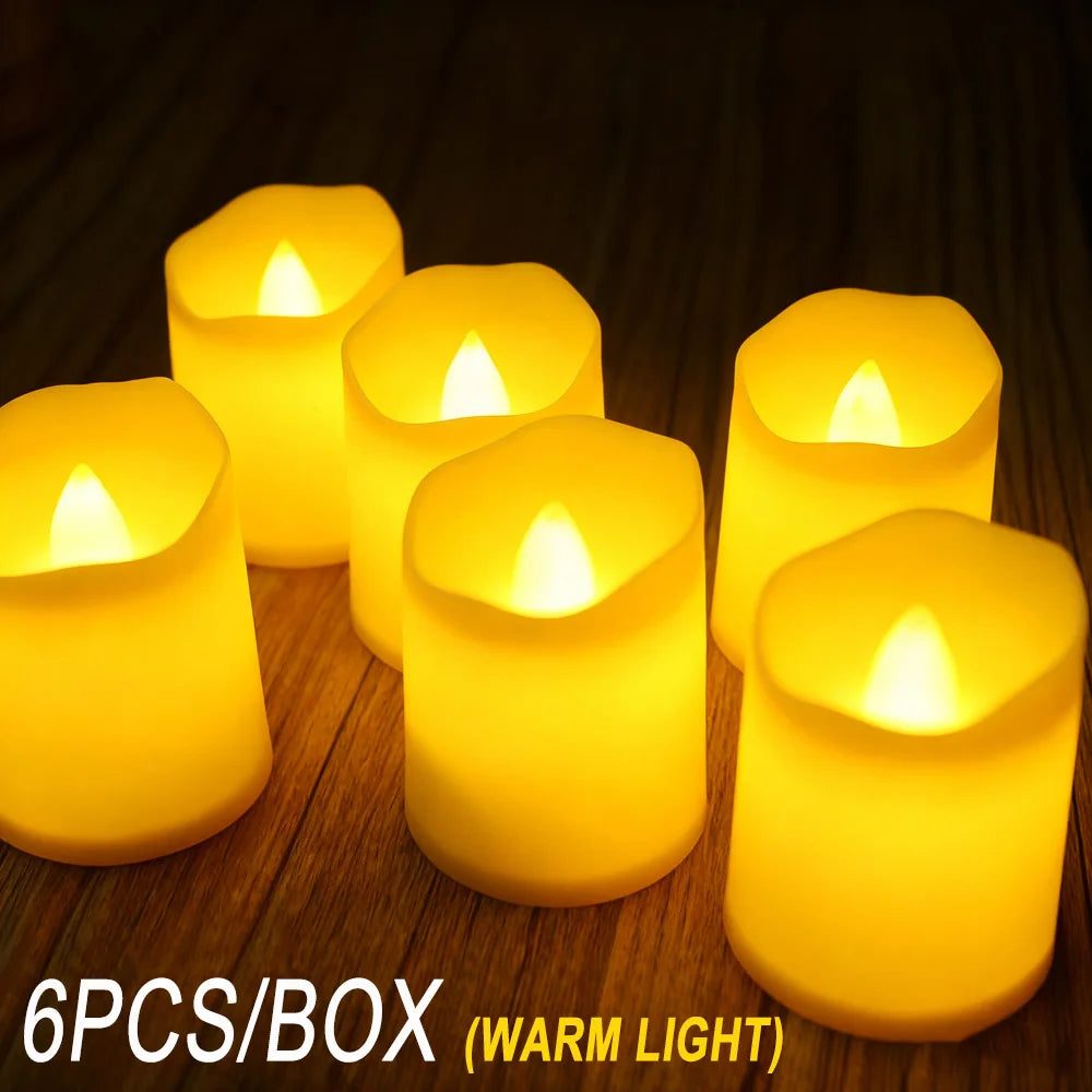 LED Weihnachtskerzen 4er Set Flammenlos