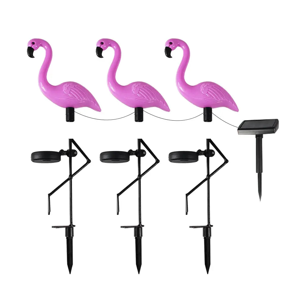 Flamingo Solar Gartenleuchte - Wasserdichte LED Solarlampe für Garten & Terrasse Wunderweltdeko