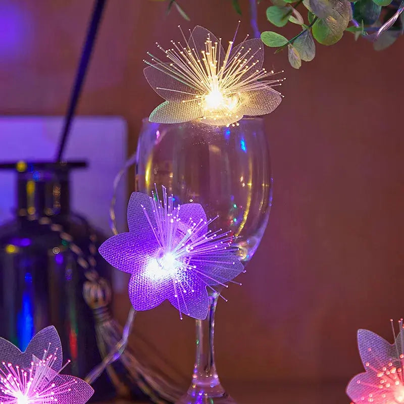 LED Fiber Optic Lichterkette 2/3M - Batteriebetriebene Fairy Lights für Hochzeit & Party Wunderweltdeko