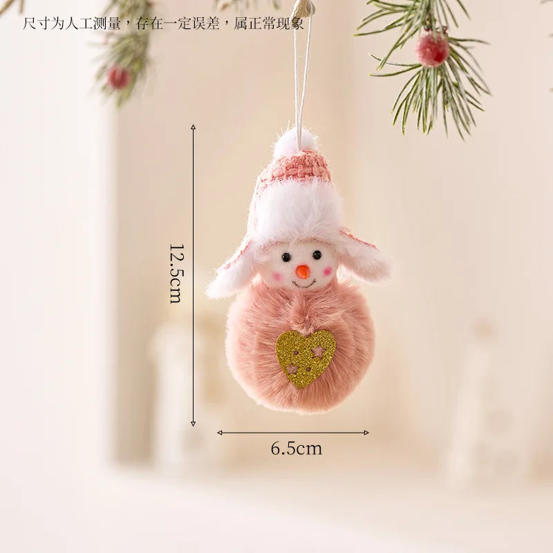 Weihnachtsdeko Set 6-teilig - 3 Weihnachtsmänner & 3 Schneemänner für Baum & Tisch