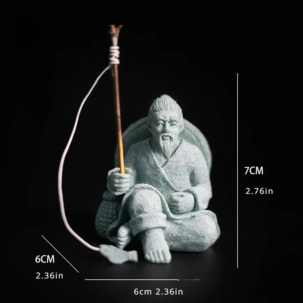 Miniatur Sandstein Figur - Zen Gartendeko für Mikrolandschaft & Blumentöpfe Wunderweltdeko