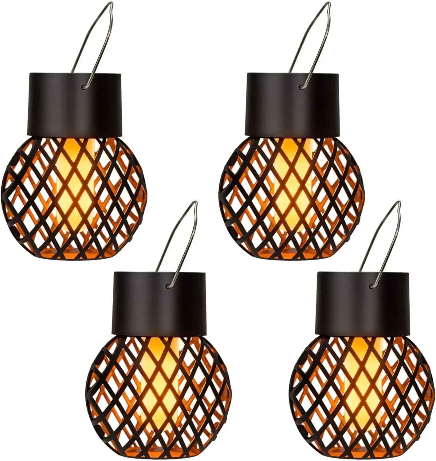 Solar LED Flammeneffekt Laterne - Wasserdichte Hängelampe für Garten, Terrasse & Hof Wunderweltdeko