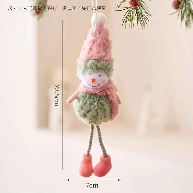 Weihnachtsdeko Set 6-teilig - 3 Weihnachtsmänner & 3 Schneemänner für Baum & Tisch