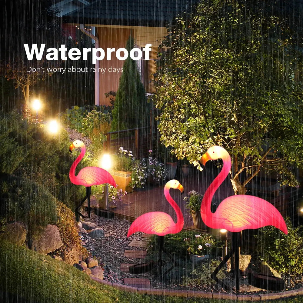 Flamingo Solar Gartenleuchte - Wasserdichte LED Solarlampe für Garten & Terrasse Wunderweltdeko