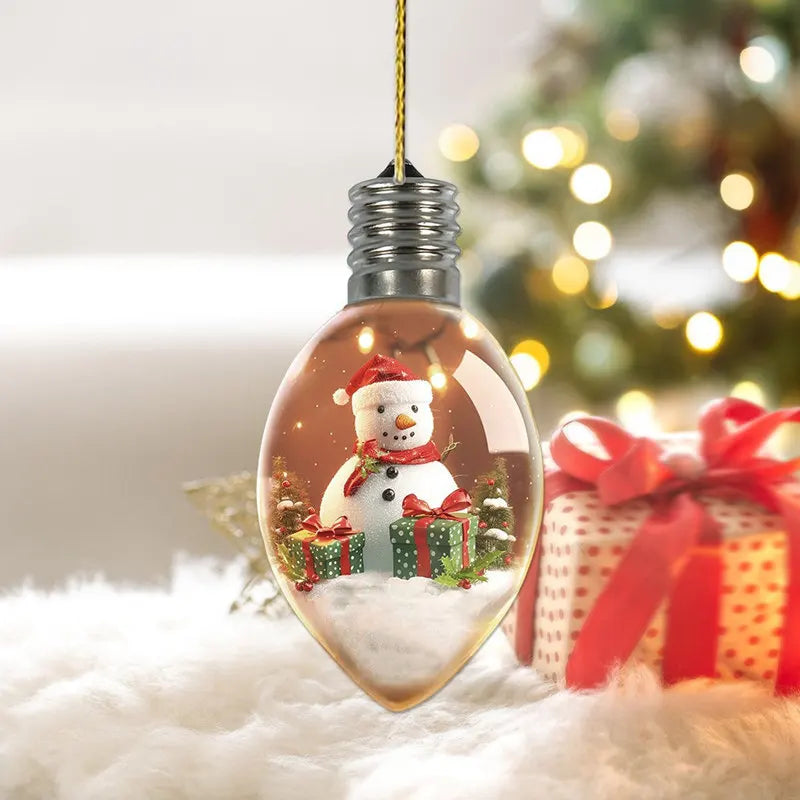 Wunschflaschen-Anhänger 6er Set Acryl Christbaum