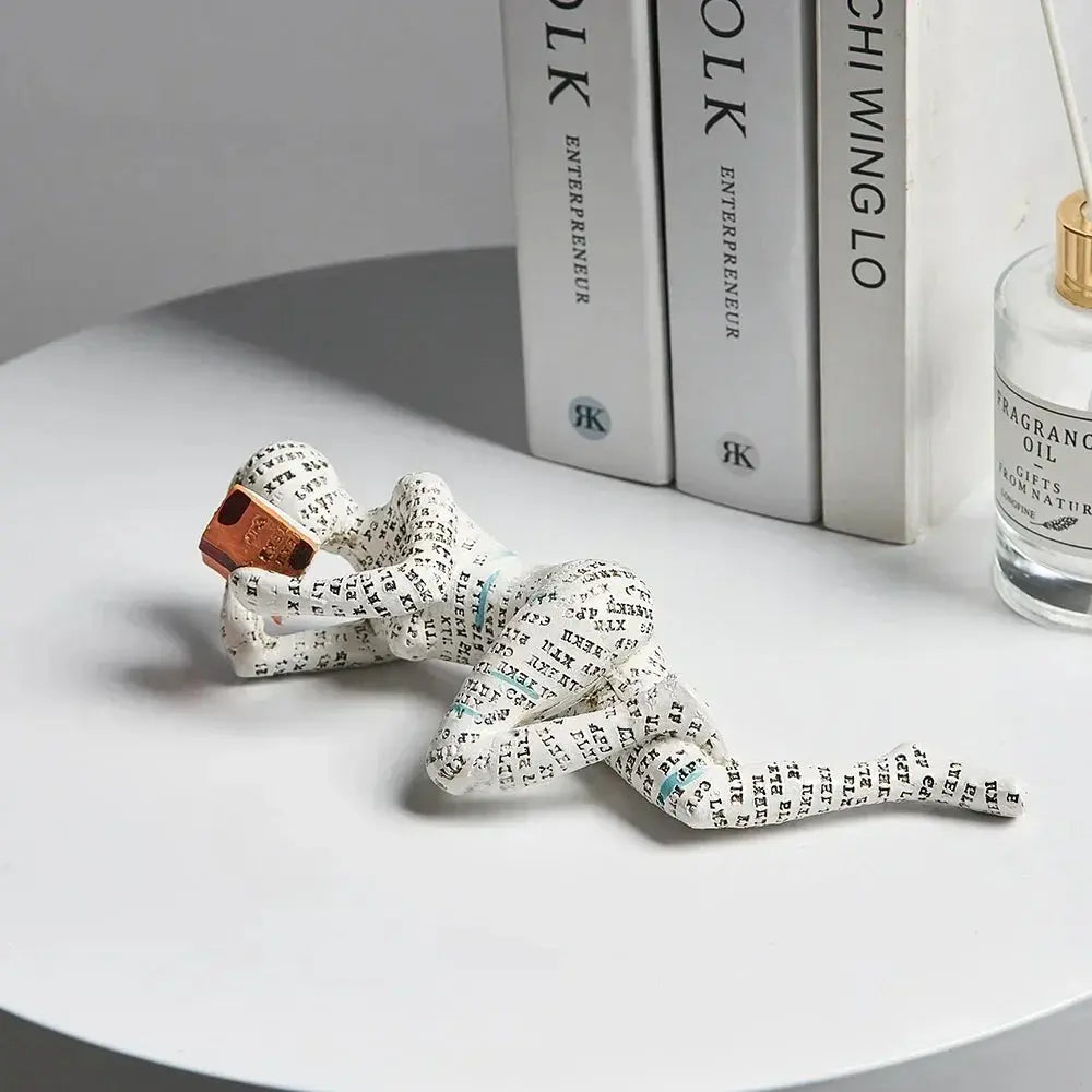 Scholar-Schreibtischdekoration Kunstharz - Kreative Büro-Deko für Bücherregal & Schreibtisch wunderweltdeko