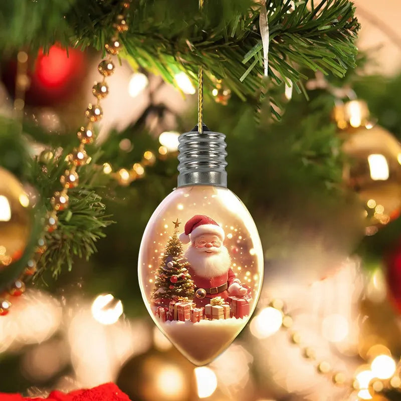 Wunschflaschen-Anhänger 6er Set Acryl Christbaum