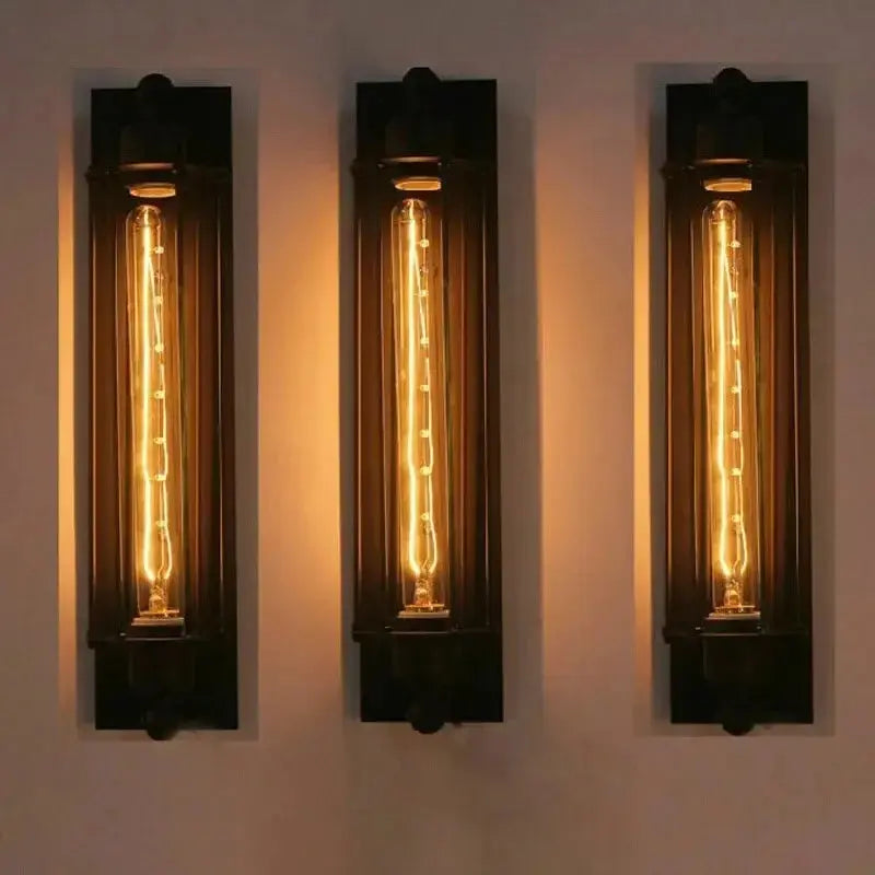 Edison Wandleuchte Retro E27 - Vintage Industrie Wandlampe Innen Wunderweltdeko