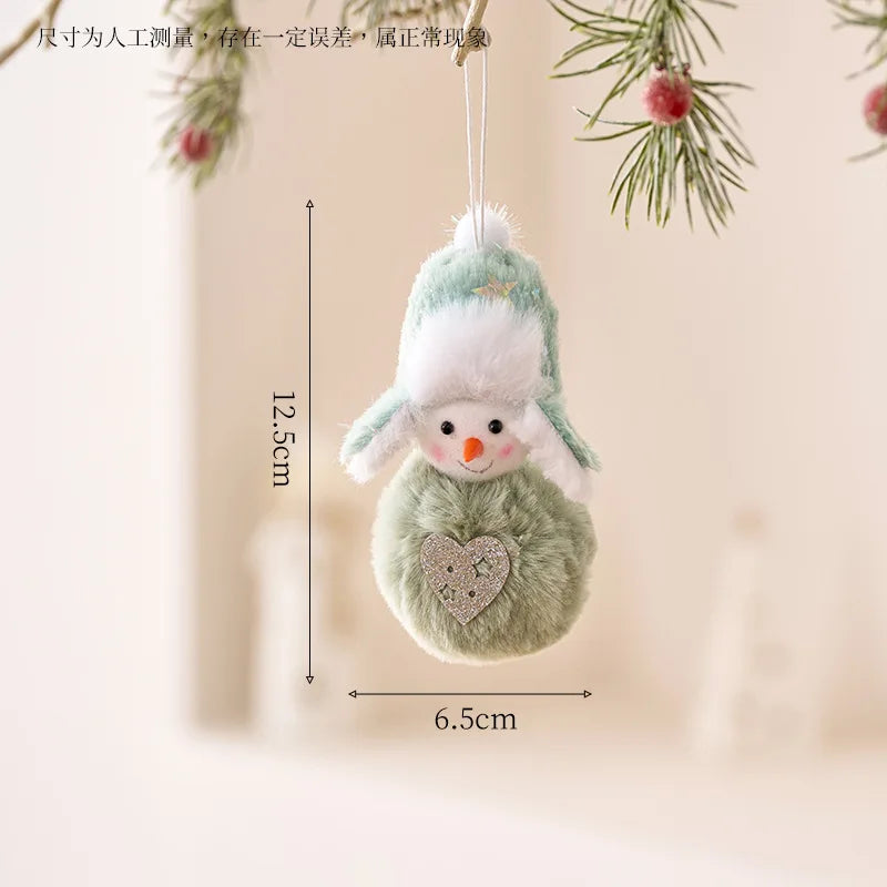 Weihnachtsdeko Set 6-teilig - 3 Weihnachtsmänner & 3 Schneemänner für Baum & Tisch