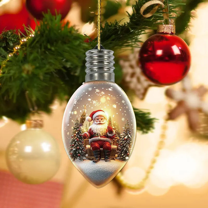 Wunschflaschen-Anhänger 6er Set Acryl Christbaum