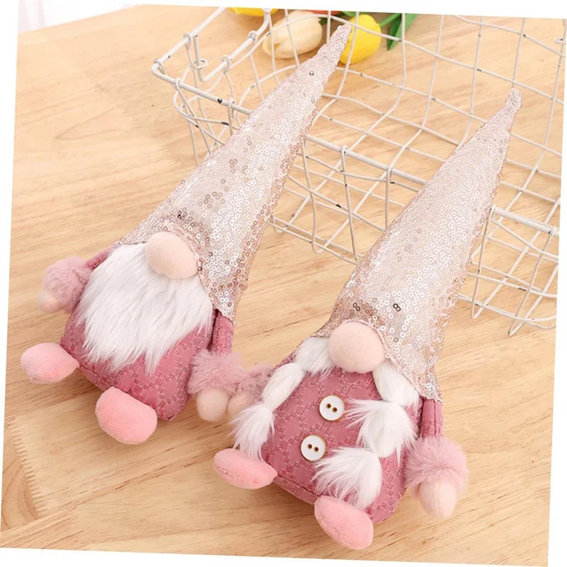 Weihnachtszwerg mit Pailletten - Plüsch Wichtel Deko für Zuhause | Festliche Weihnachtsdeko