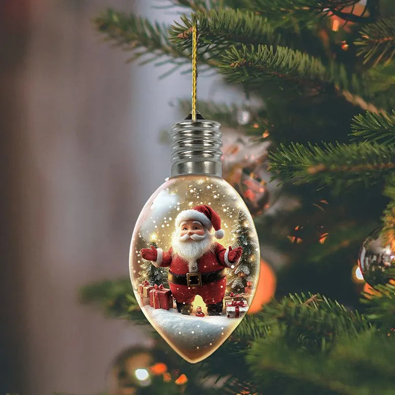 Wunschflaschen-Anhänger 6er Set Acryl Christbaum