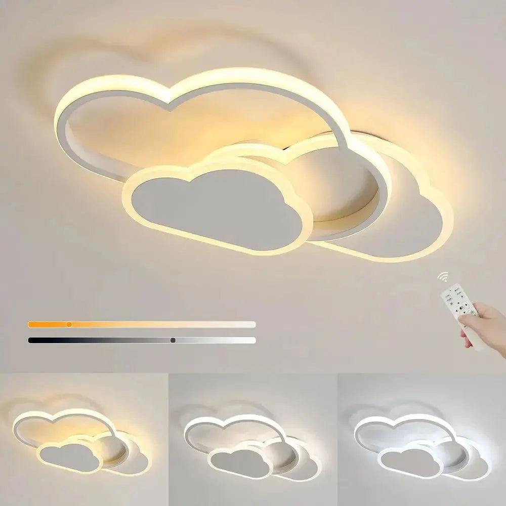 LED-Deckenleuchte 32W dimmbar - Kreative Wolken-Beleuchtung mit Fernbedienung wunderweltdeko