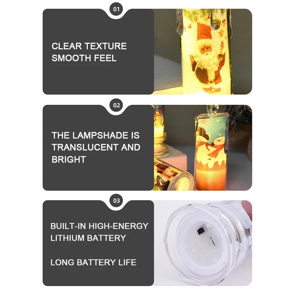 LED Weihnachtskerzen 4er Set Flammenlos