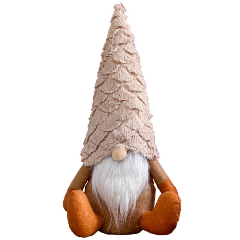 Weihnachts-Gnom Plüschfigur 30,5cm - Handgefertigte Tomte Dekoration mit Wollbart