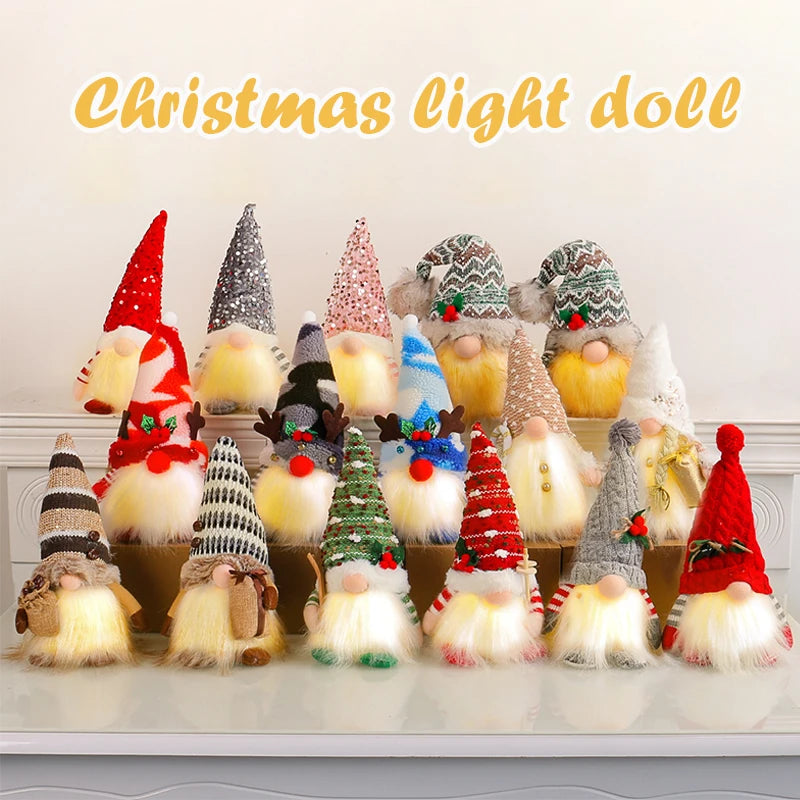 LED Weihnachtszwerg 30cm - Leuchtende Wichtelfigur mit Nachtlicht