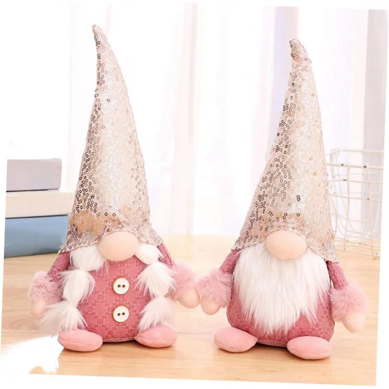 Weihnachtszwerg mit Pailletten - Plüsch Wichtel Deko für Zuhause | Festliche Weihnachtsdeko