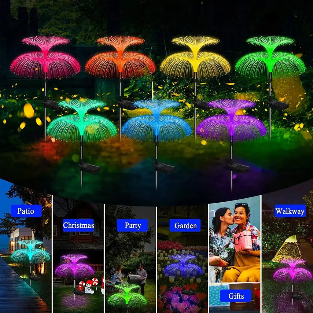 Solar Quallen Lichter Set - 7 Farbwechsel LED Gartenleuchten wasserdicht IP65 Wunderweltdeko