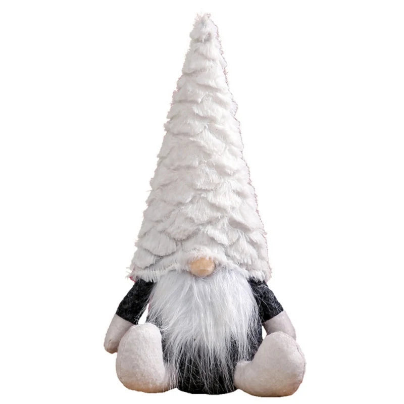 Weihnachts-Gnom Plüschfigur 30,5cm - Handgefertigte Tomte Dekoration mit Wollbart