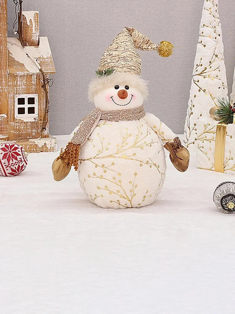 Schneemann Plüschfigur Weihnachten Stoffpuppe