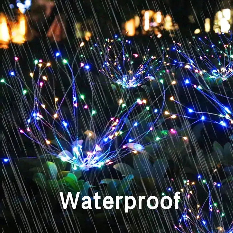 Solar Feuerwerk LED Lichter - 60-200 LEDs wasserdicht IP65 Garten Außenbeleuchtung Wunderweltdeko