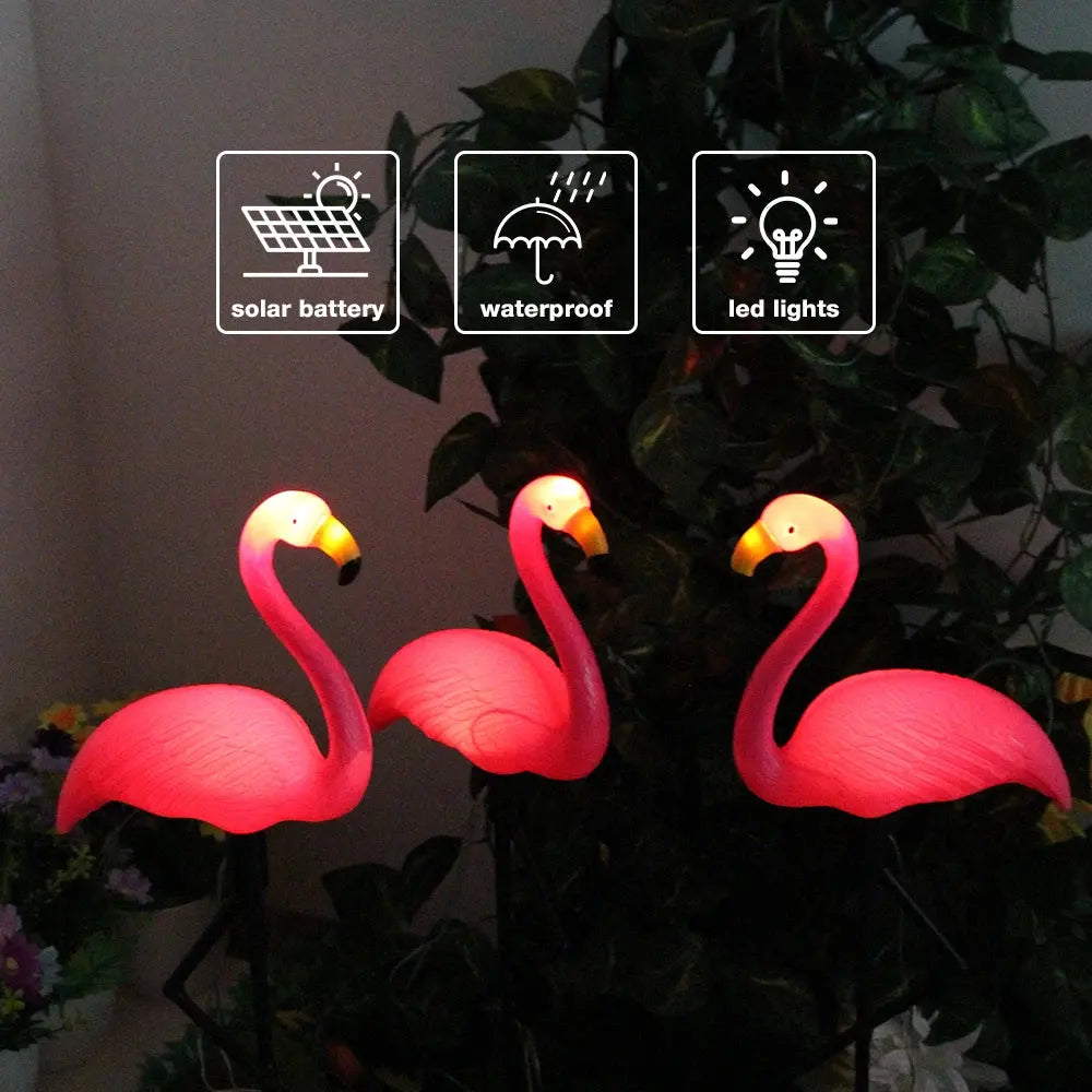 Flamingo Solar Gartenleuchte - Wasserdichte LED Solarlampe für Garten & Terrasse Wunderweltdeko