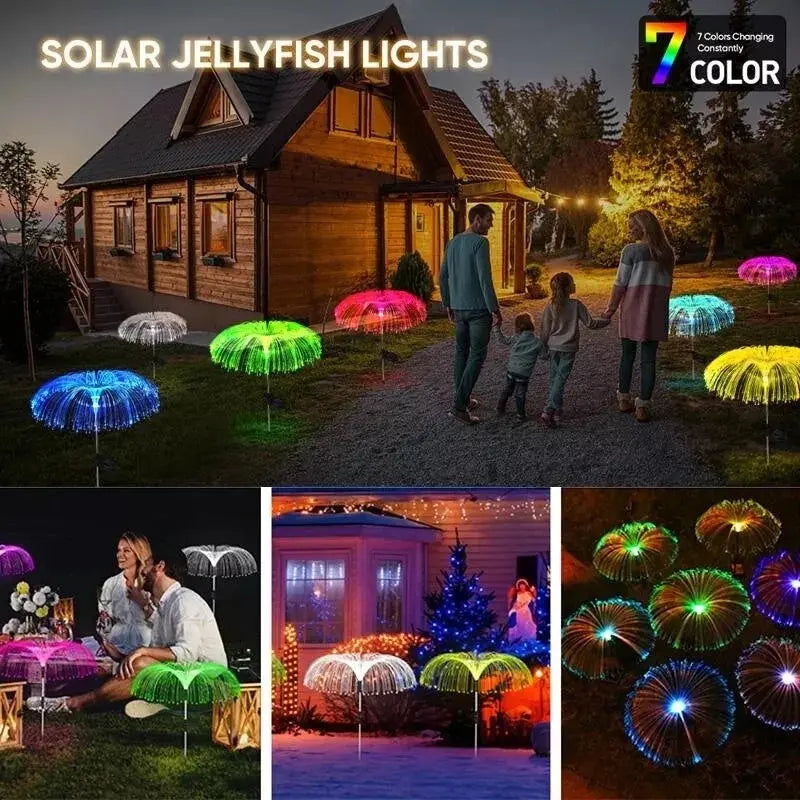 Solar Quallen Lichter Set - 7 Farbwechsel LED Gartenleuchten wasserdicht IP65 Wunderweltdeko