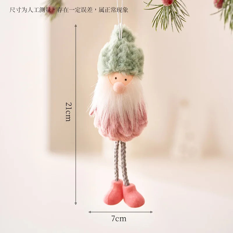 Weihnachtsdeko Set 6-teilig - 3 Weihnachtsmänner & 3 Schneemänner für Baum & Tisch