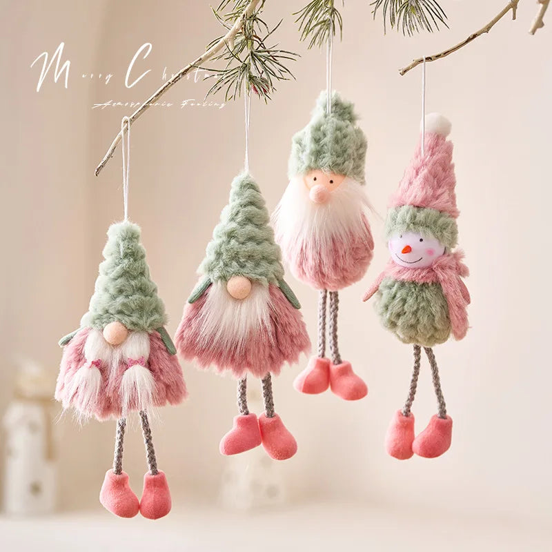 Weihnachtsdeko Set 6-teilig - 3 Weihnachtsmänner & 3 Schneemänner für Baum & Tisch