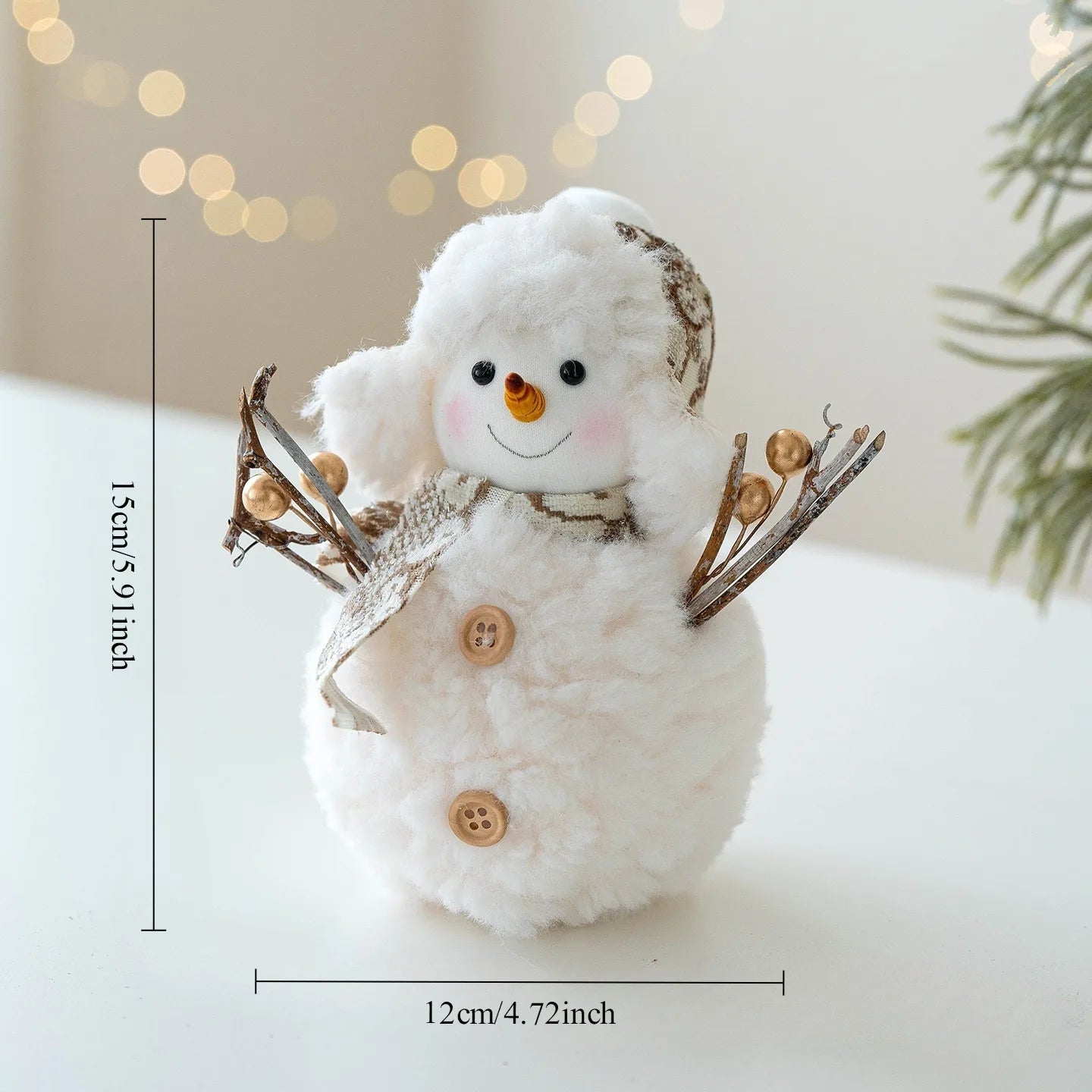 Rosa Schneemann-Ornamente Gestrickt 1-3 Stück