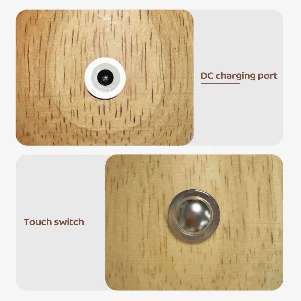 Pilz Nachtlicht aus Holz - Dimmbar & Wiederaufladbar für Kinderzimmer Wunderweltdeko