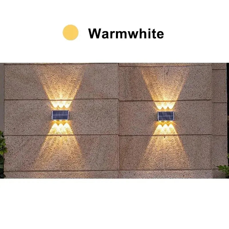 Solar LED Wandstrahler 4/6/8 LEDs - Wasserdicht IP65 Außenbeleuchtung für Garten & Balkon Wunderweltdeko