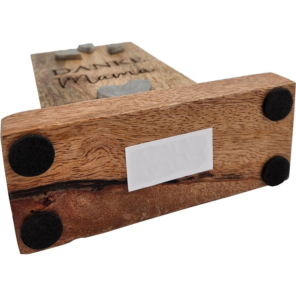 Holzschild MAMA Holztafel Geschenk Muttertag Mutter Schild Mangoholz Höhe 20 cm