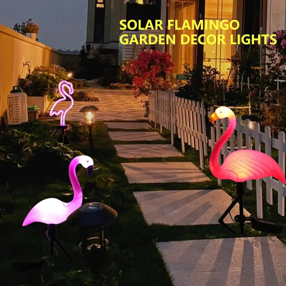 Flamingo Solar Gartenleuchte - Wasserdichte LED Solarlampe für Garten & Terrasse Wunderweltdeko