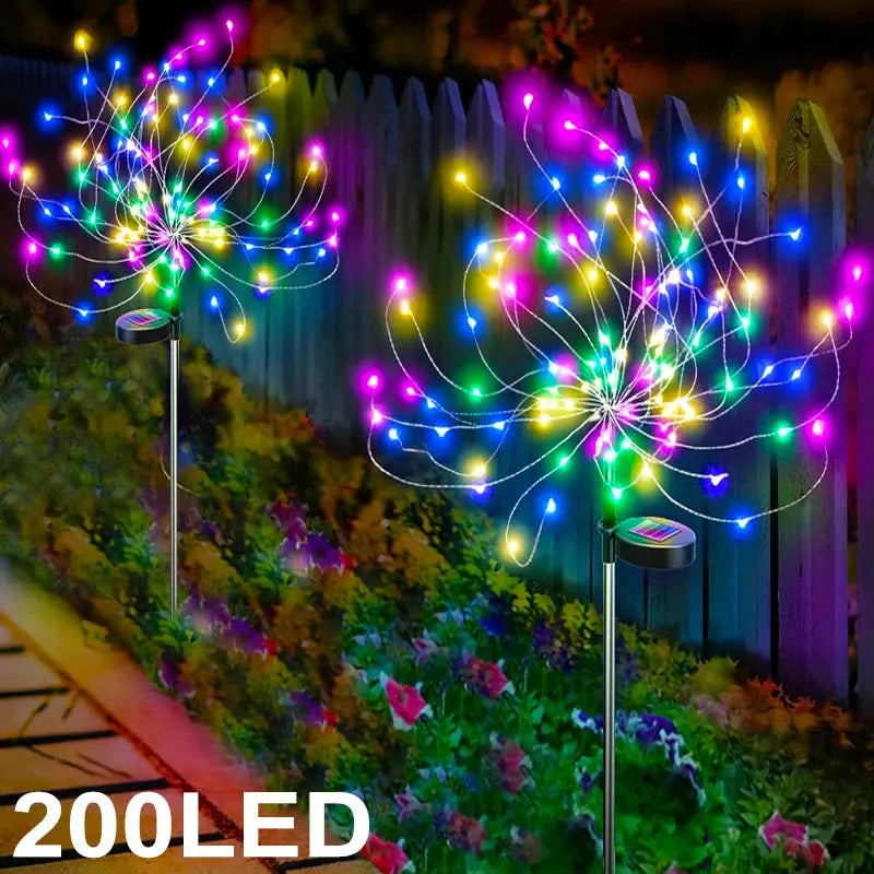 Solar Feuerwerk LED Lichter - 60-200 LEDs wasserdicht IP65 Garten Außenbeleuchtung Wunderweltdeko