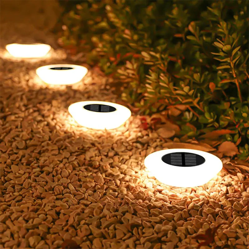 Solar-Bodenleuchten 4er-Pack mit 14 LEDs für Gartenwege
