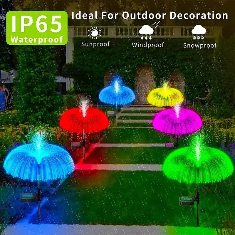Solar Quallen Lichter Set - 7 Farbwechsel LED Gartenleuchten wasserdicht IP65 Wunderweltdeko