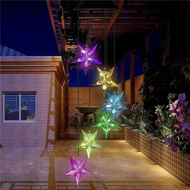 LED Solar Windspiel Kristallkugel - Kolibri Farbwechsel wasserdicht für Garten Wunderweltdeko