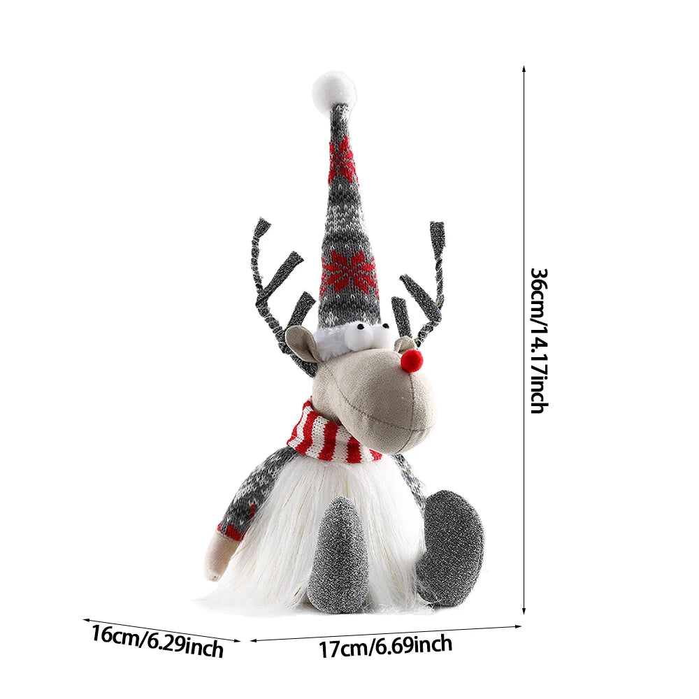 Weihnachts-Elch Dekofigur XXL Handgefertigt