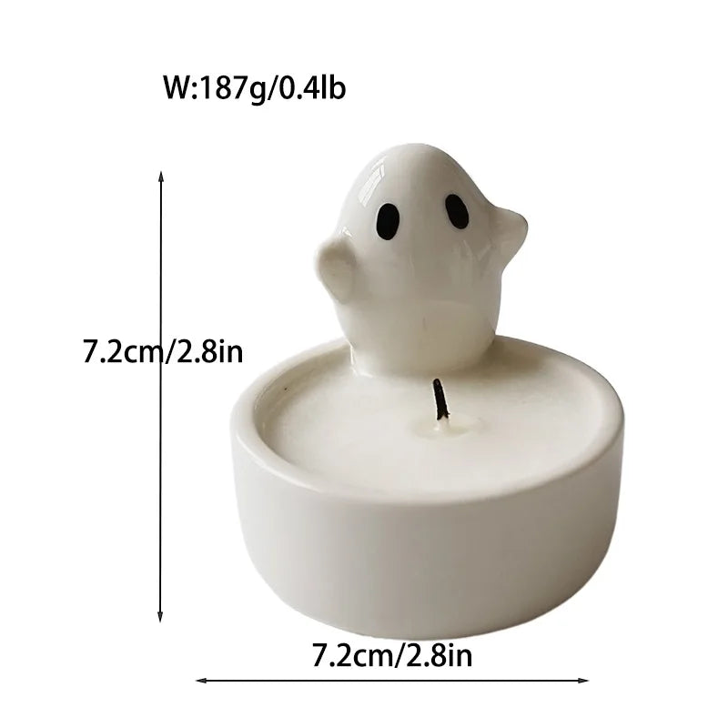 Keramik Kerzenhalter Katze - Handgefertigte Deko mit Cartoon-Design