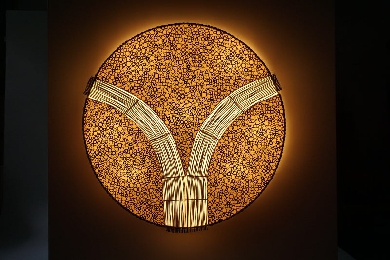 Exklusive Lampen mit Capiz-Stäbchen-Ring-V-Muster – In 6 Größen erhältlich